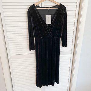 NWT Black Velvet Dress, Sz M